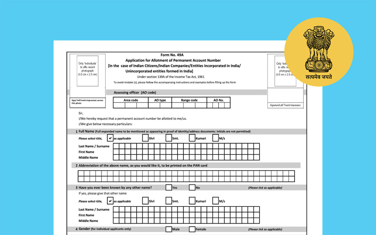 PAN Form Download